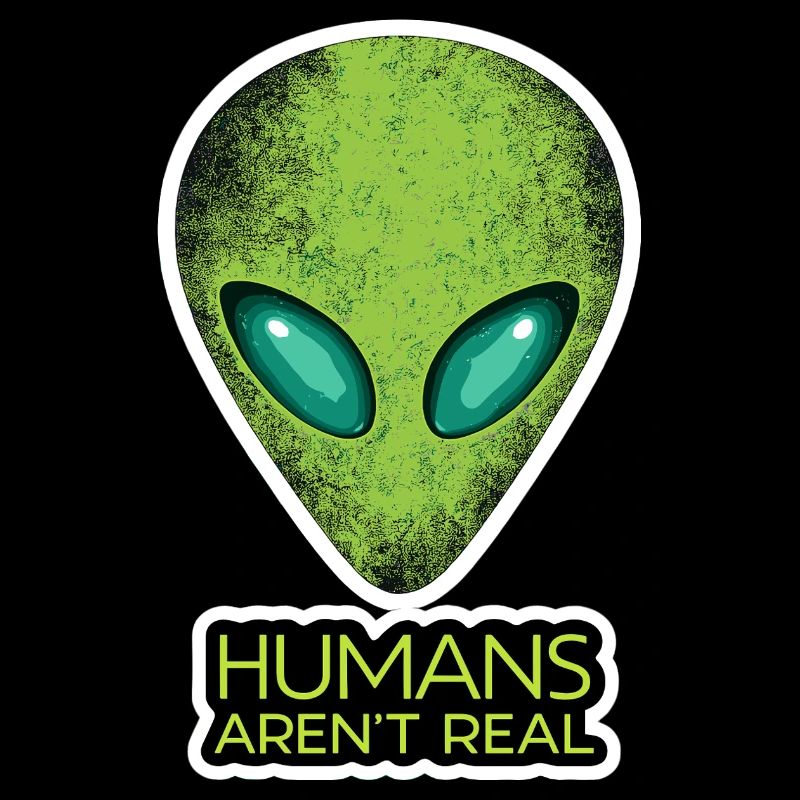 Alien Face Humans Aren't Real
