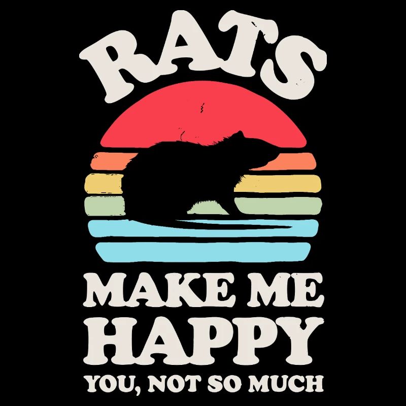 Rats Me rendent heureux Conception de coucher de soleil