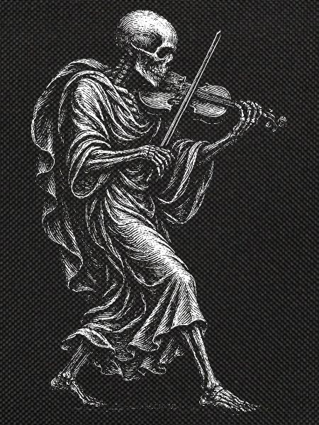  Skeleton playing the violin