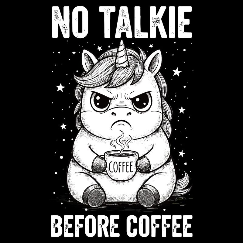 Pas de conversation devant une licorne amoureuse du café