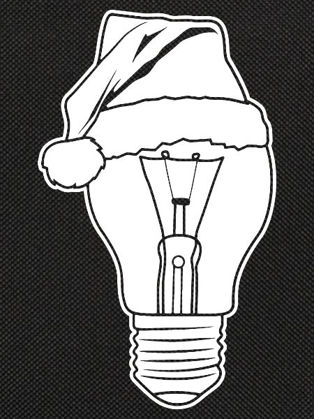Lampe mit Weihnachtshut