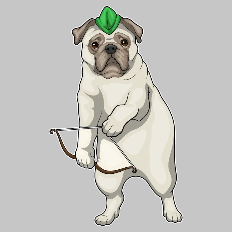 Mops Bogenschütze Bogen