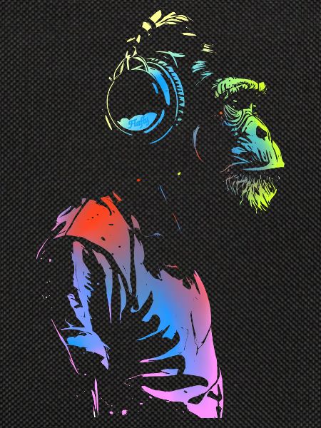 Affe mit Kopfhörern 🎧
