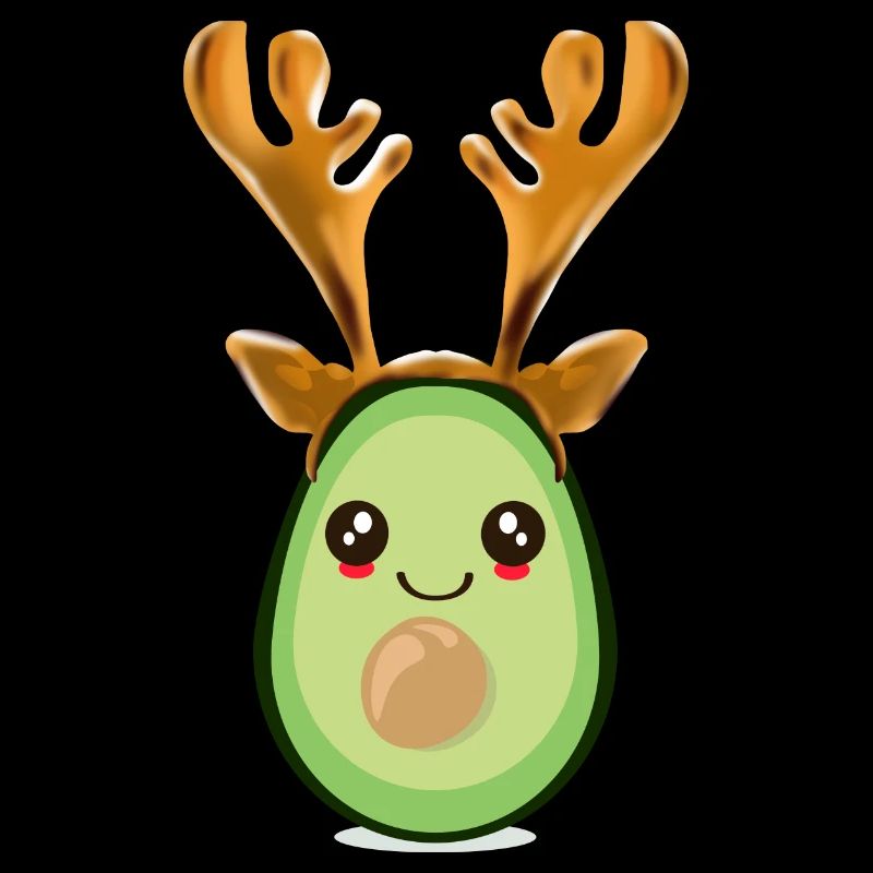 Christmas Avocado Reindeer Antlers