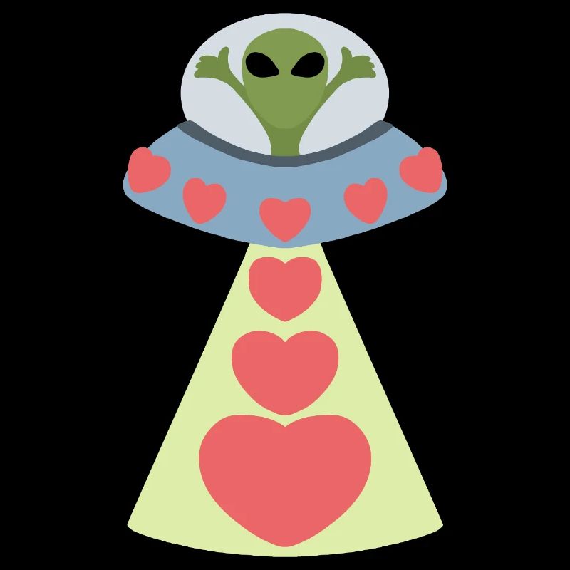 Weltraum Liebe Alien Valentin