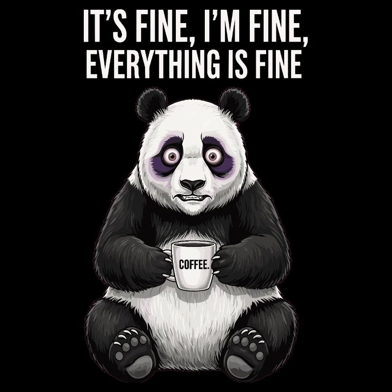 C’est bien dans un bon café Humour de panda