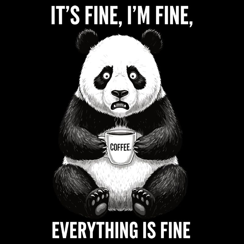 C’est bien dans un bon café Humour de panda
