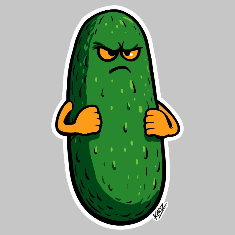 Grumpy Pickle Mascot