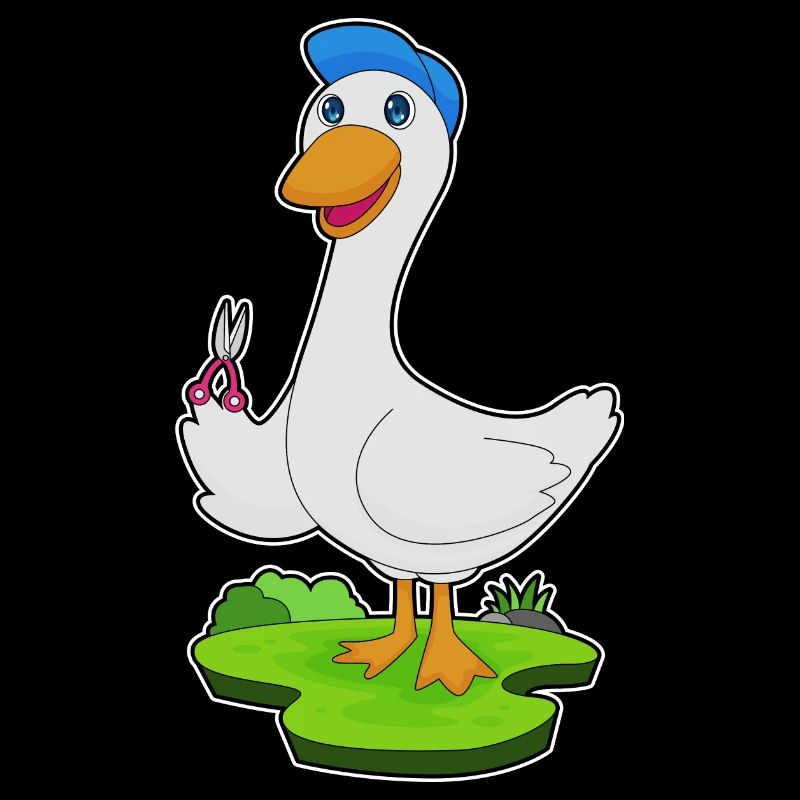 Ciseaux de coiffeur de canard