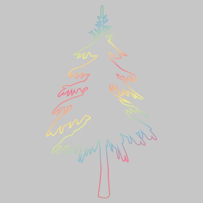 Christbaum, Tannenbaum oder Weihnachtsbaum Umriss