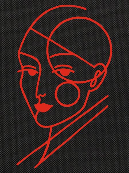 Red Geometric Human