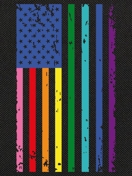 Rainbow USA Flag