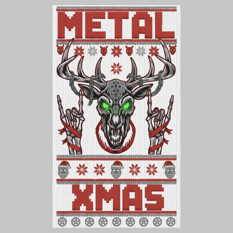 Metallic Xmas Deer Head