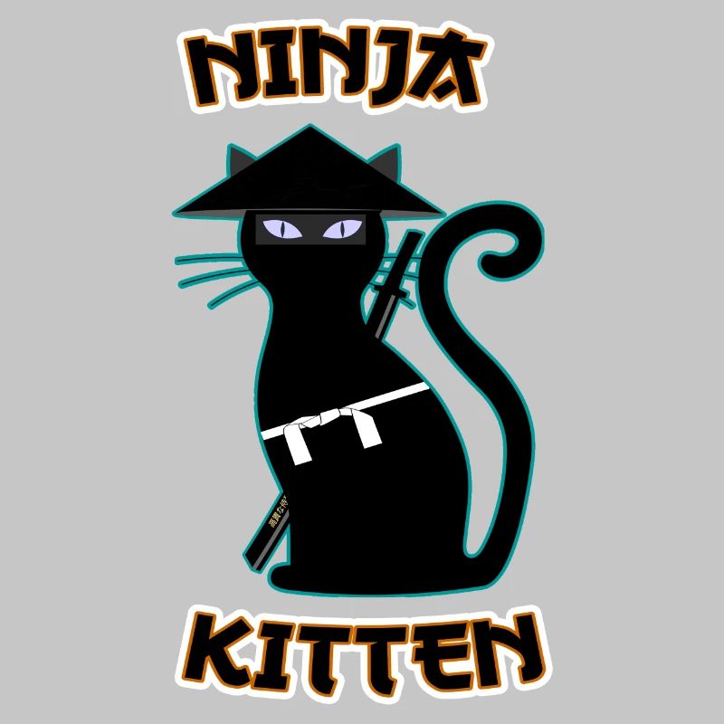 Ninja cat samurai kitten Assassin kitty Meow