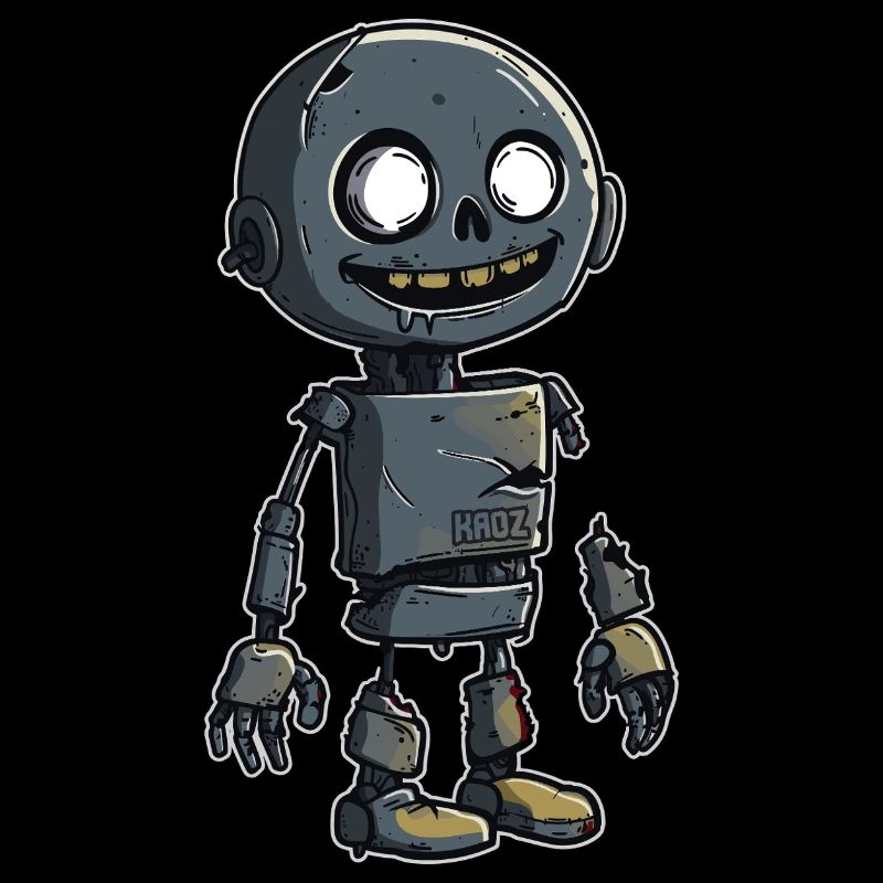 Kleiner Zombie Schrott Roboter 