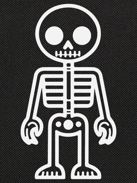 Retro-style skeleton design