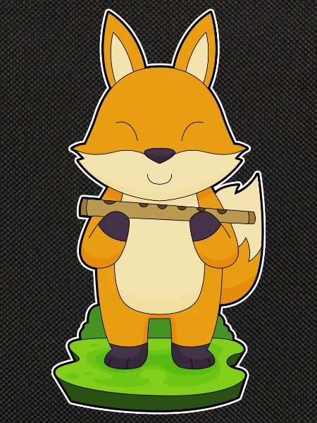 Fox Musician Flute Music