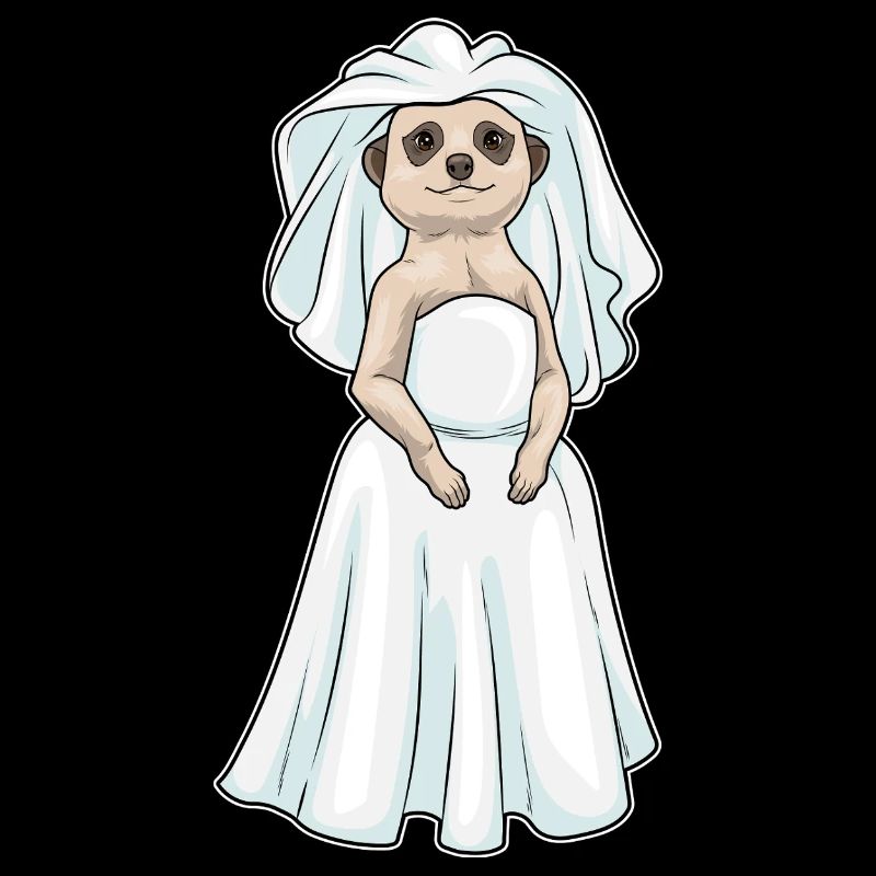 Suricate Voile de mariée Mariage