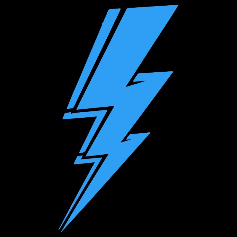 Éclair en bleu moderne