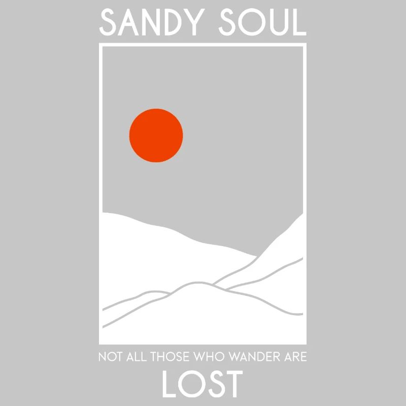 Déserts de sable / dunes de sable avec un soleil rouge
