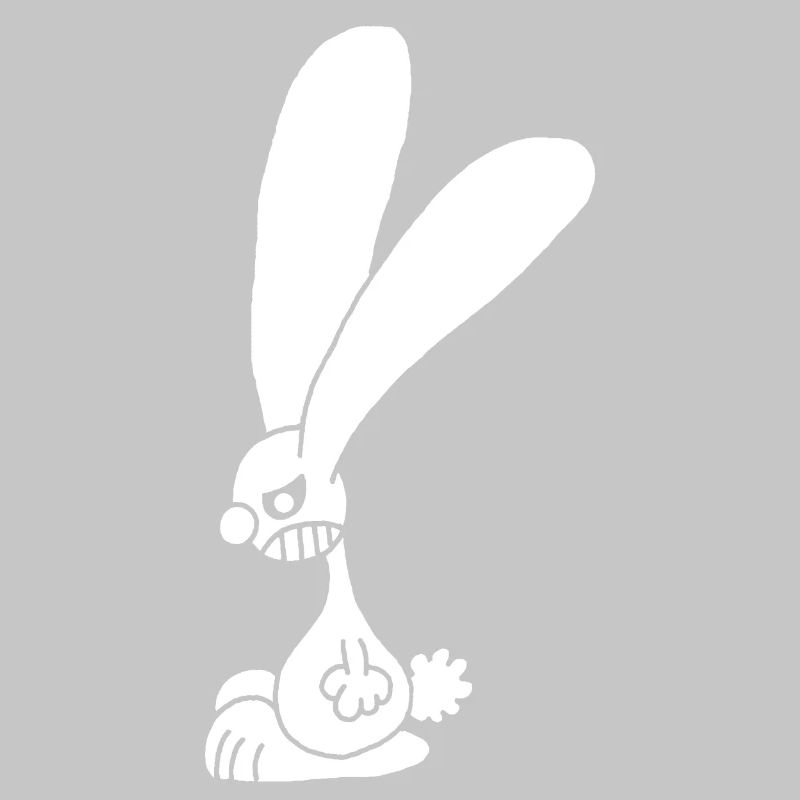 Lapin blanc grognon