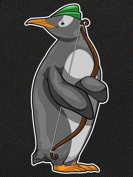 Pinguin Bogenschütze Bogen