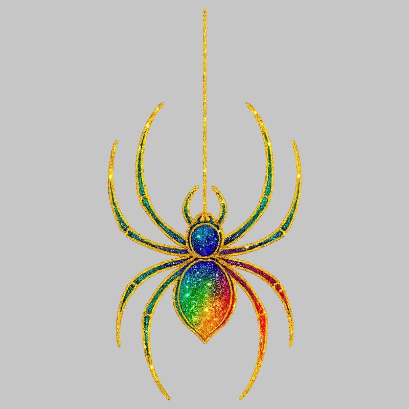 Regenbogen Glitzer-Spinne