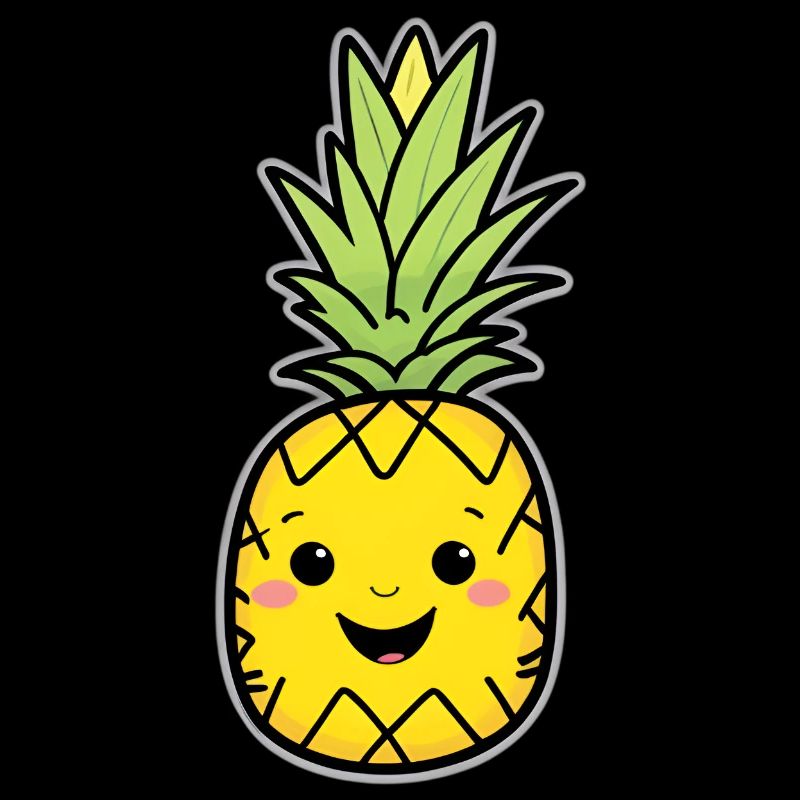 Kawaii Pineapple Mascotte