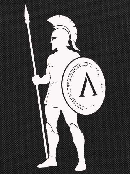 Spartanischer Krieger mit Schild