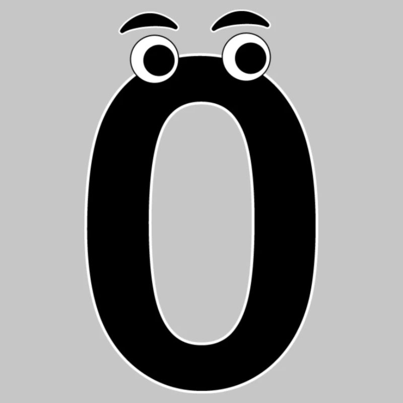 Number Zero 0 Kids Birthday Learn Math
