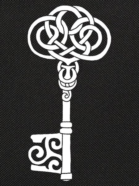 White Celtic Key