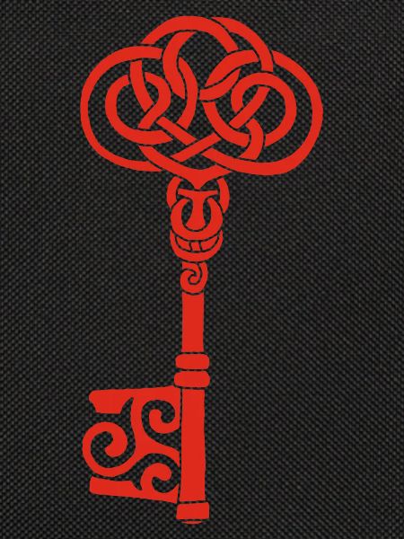 Red Celtic Key