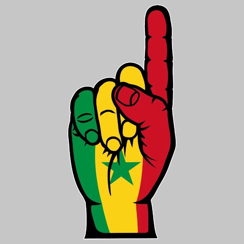 Main du drapeau du Sénégal
