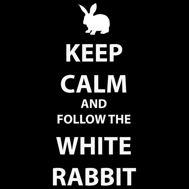 Weißer Hase Keep Calm Motiv