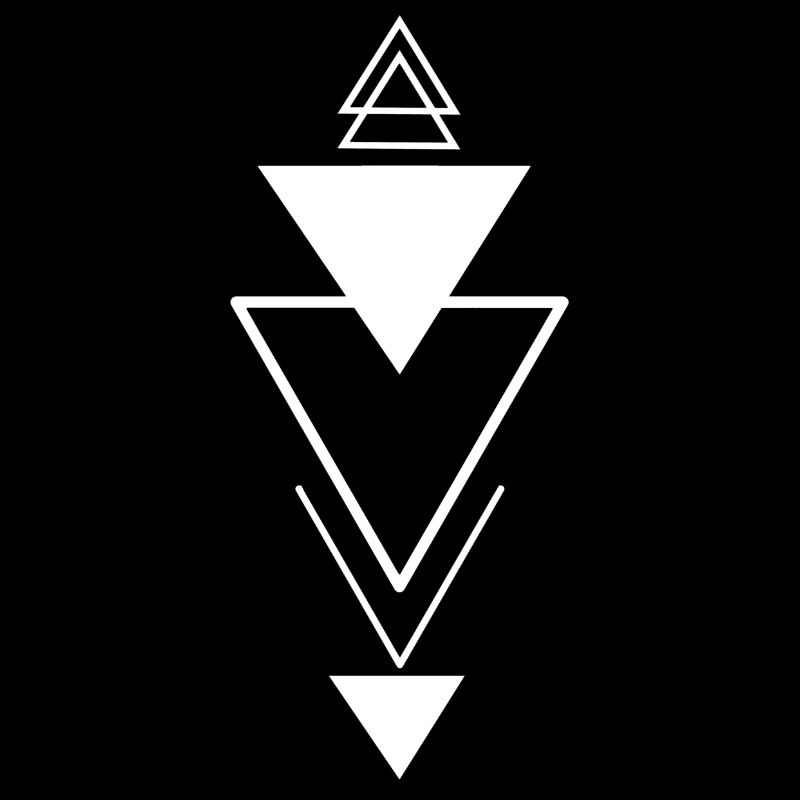 Symbole triangulaire (blanc)