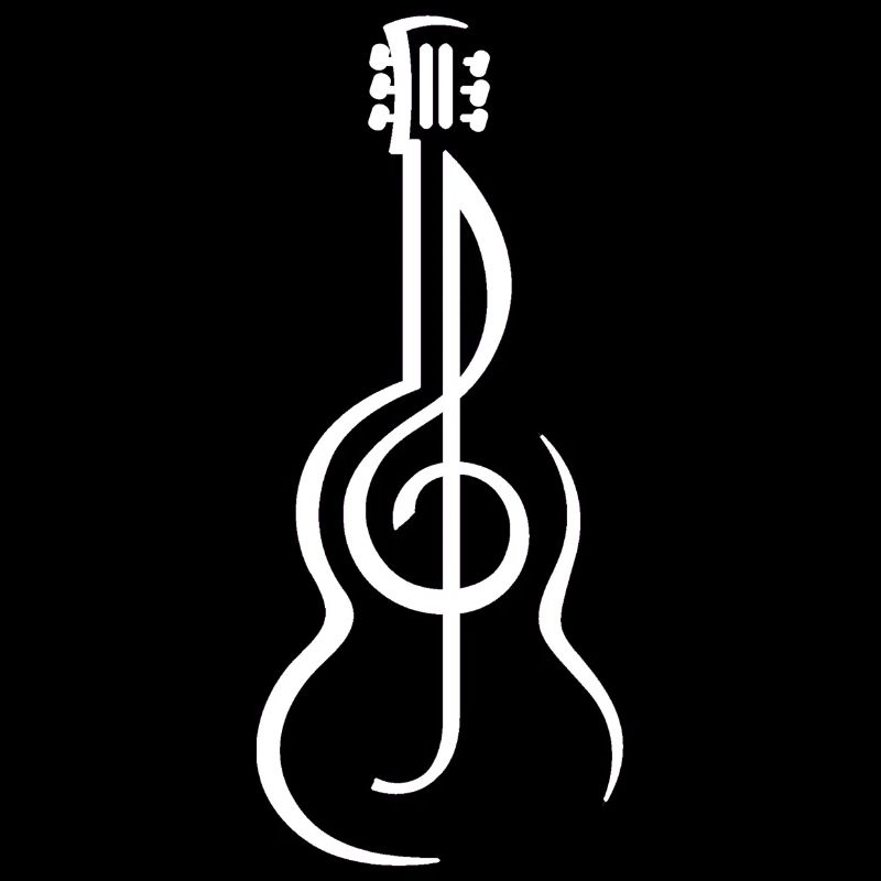 Guitare et clé de sol guitaristes classiques