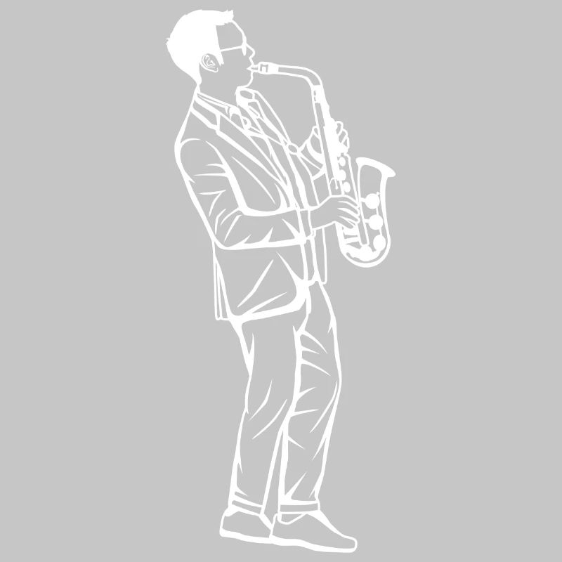 Saxophone Boy Drawing
