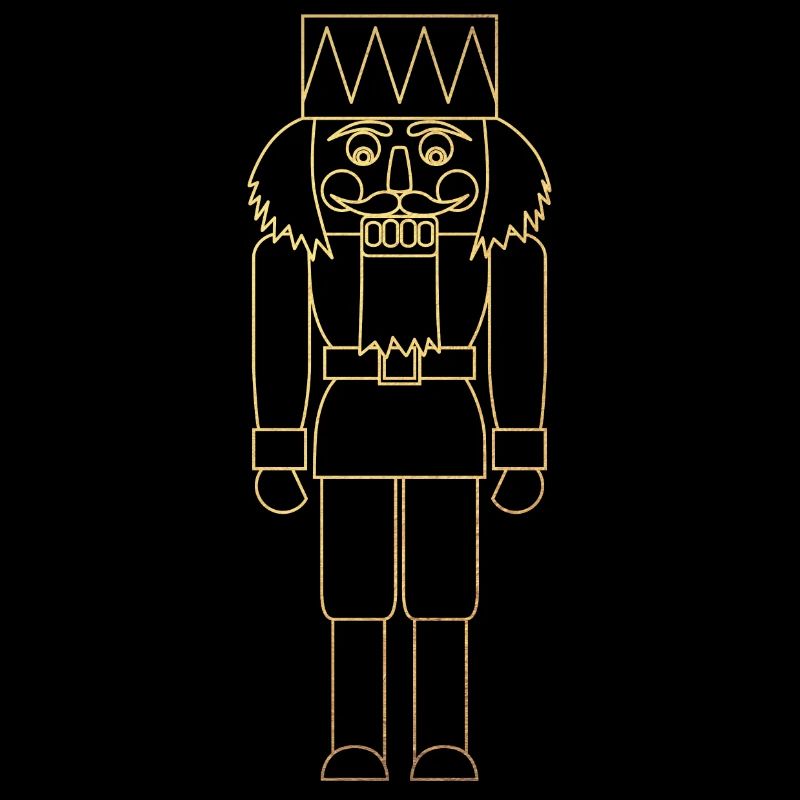 Nutcracker Gold Lines Christmas Christmas