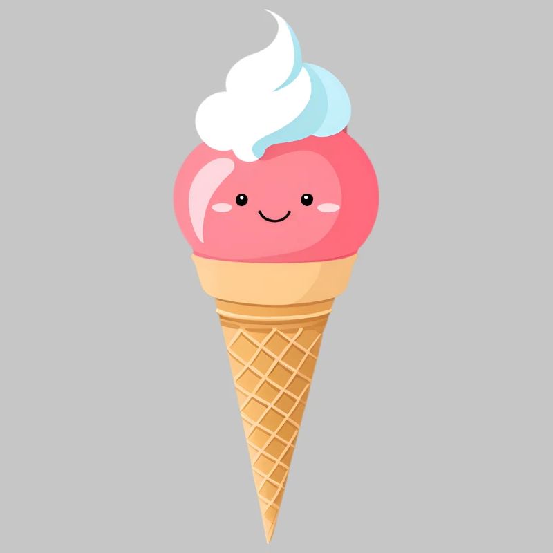 Pastell-Eis mit Lächeln