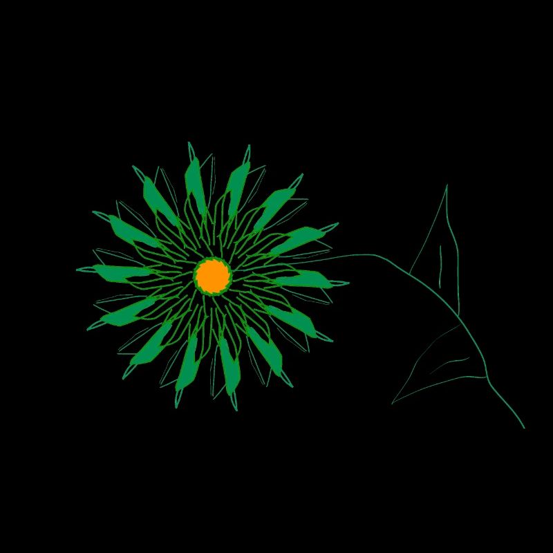 green flower