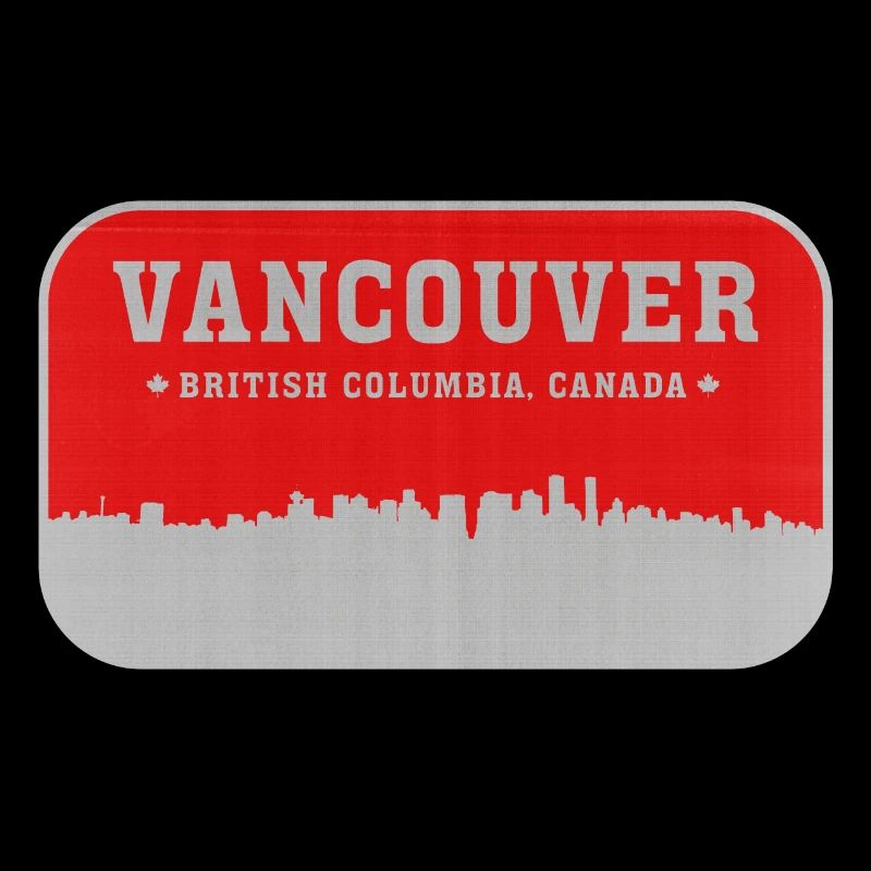Vancouver Skyline Retro Red