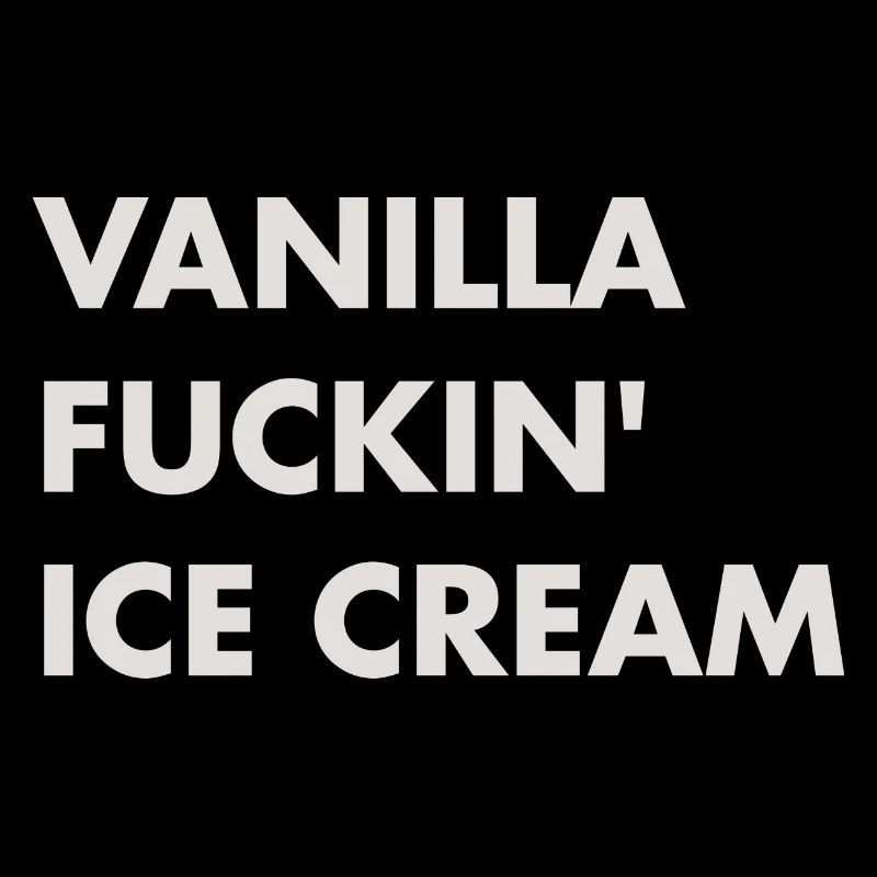 Vanille Eis - beiger Schriftzug