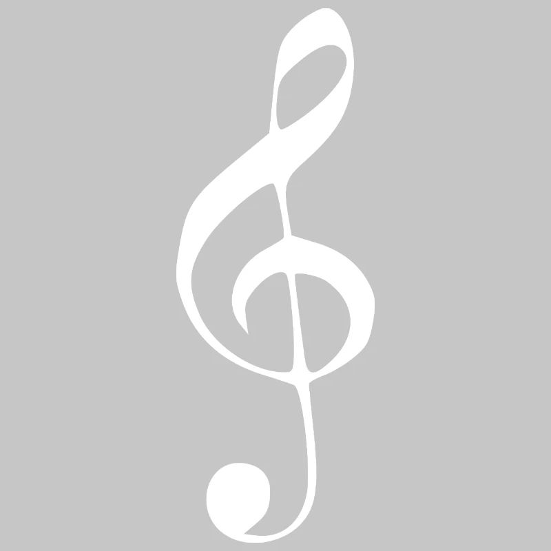 Note de clé de musique note note blanche