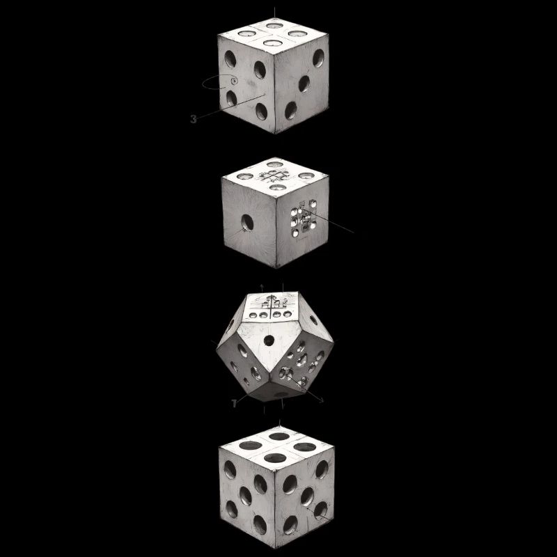 Geometric D6 Dice – Minimalist Design