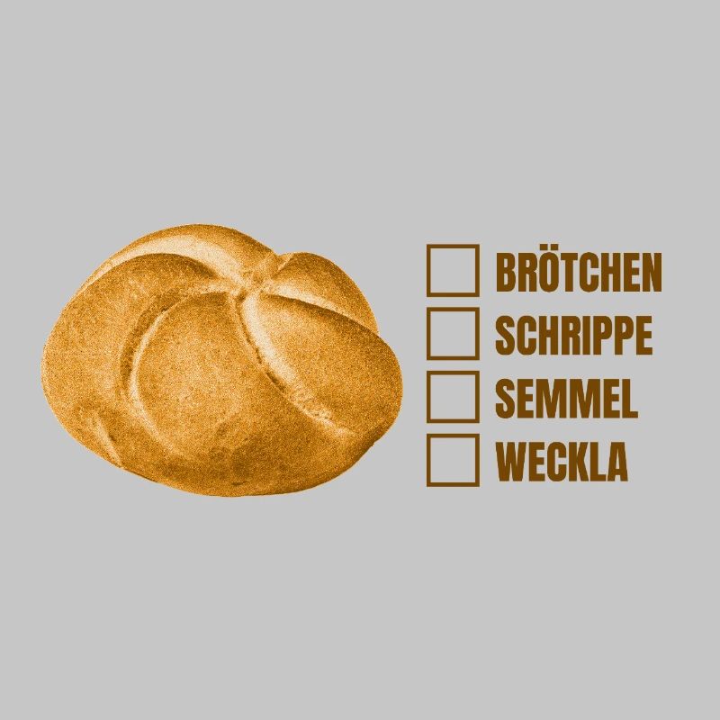 Brötchen oder Semmel? – Lustiges Dialekt-Design