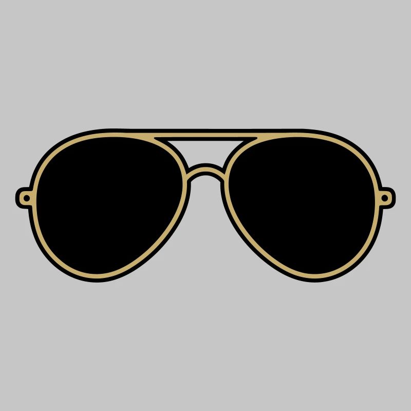Iconic Gold & Black Aviator Goggles