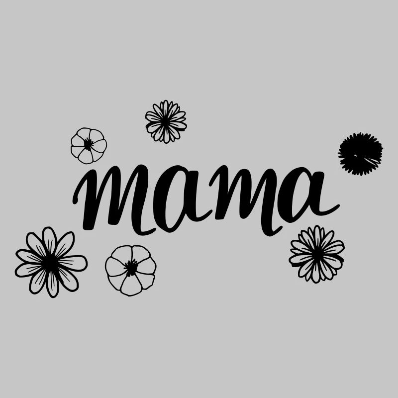 Maman dans le champ de fleurs