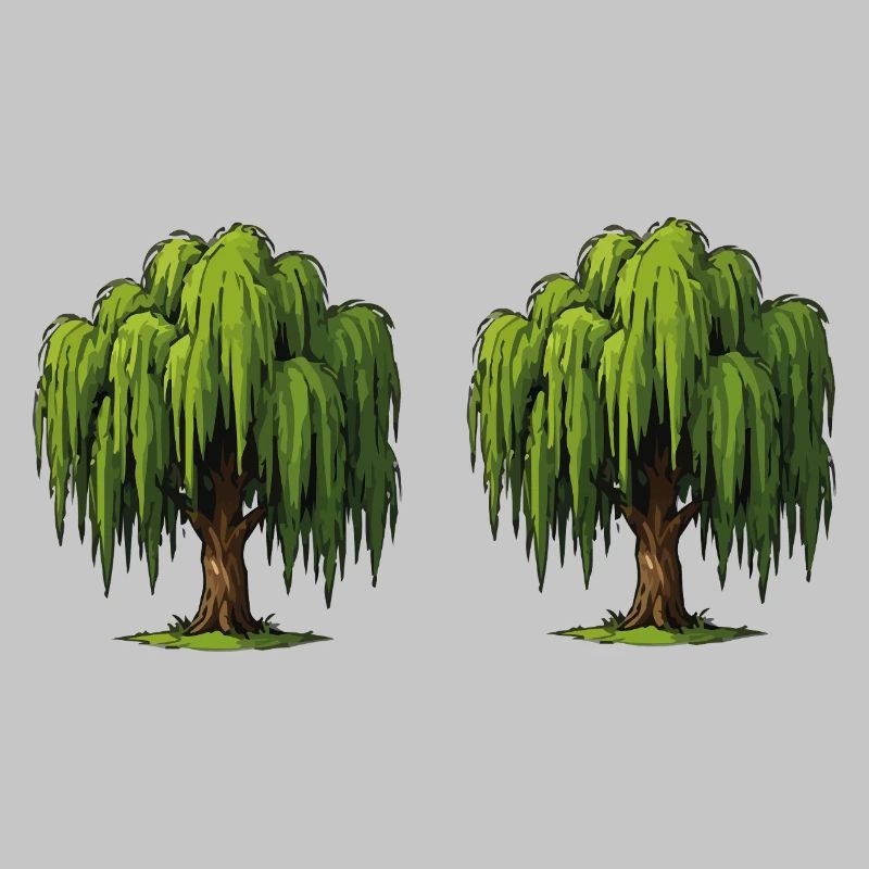 Double Willow Tree Scene