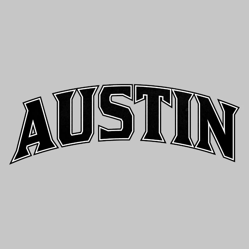 AUSTIN Arc Lettering Print