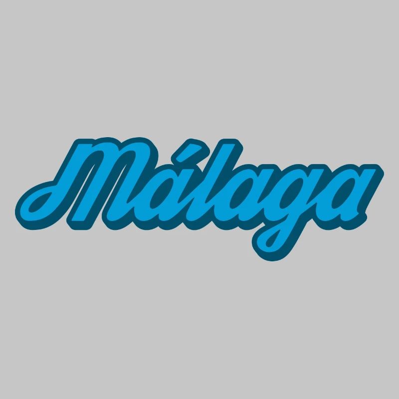 Málaga Coastal Script Blue